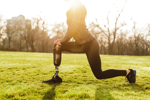 Woman stretching out