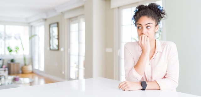 Woman with an anxiety problem