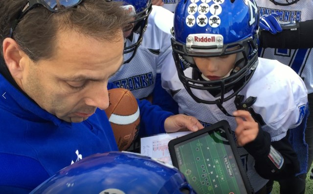 Coach in Huddle with Blanket