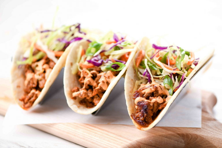 Cajun Shrimp Tacos with Creamy Corn Slaw