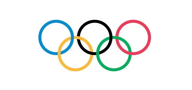 Picture of modern Olympic rings design.