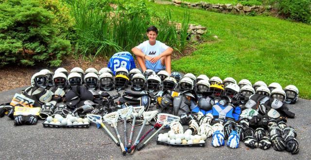Will Dadouris with his first equipment