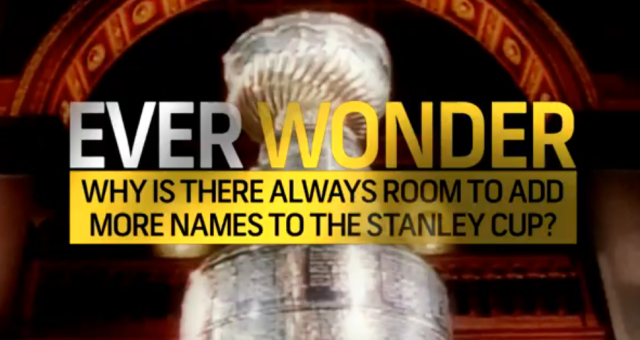 Ever Wonder? How do They Fit the Player Names on the Stanley Cup?