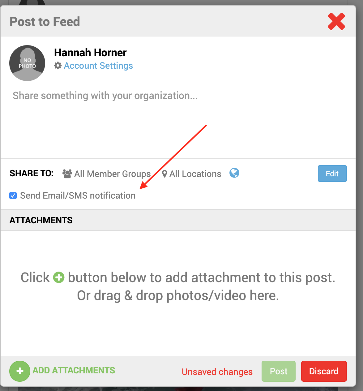 Sending Email From Social Feed
