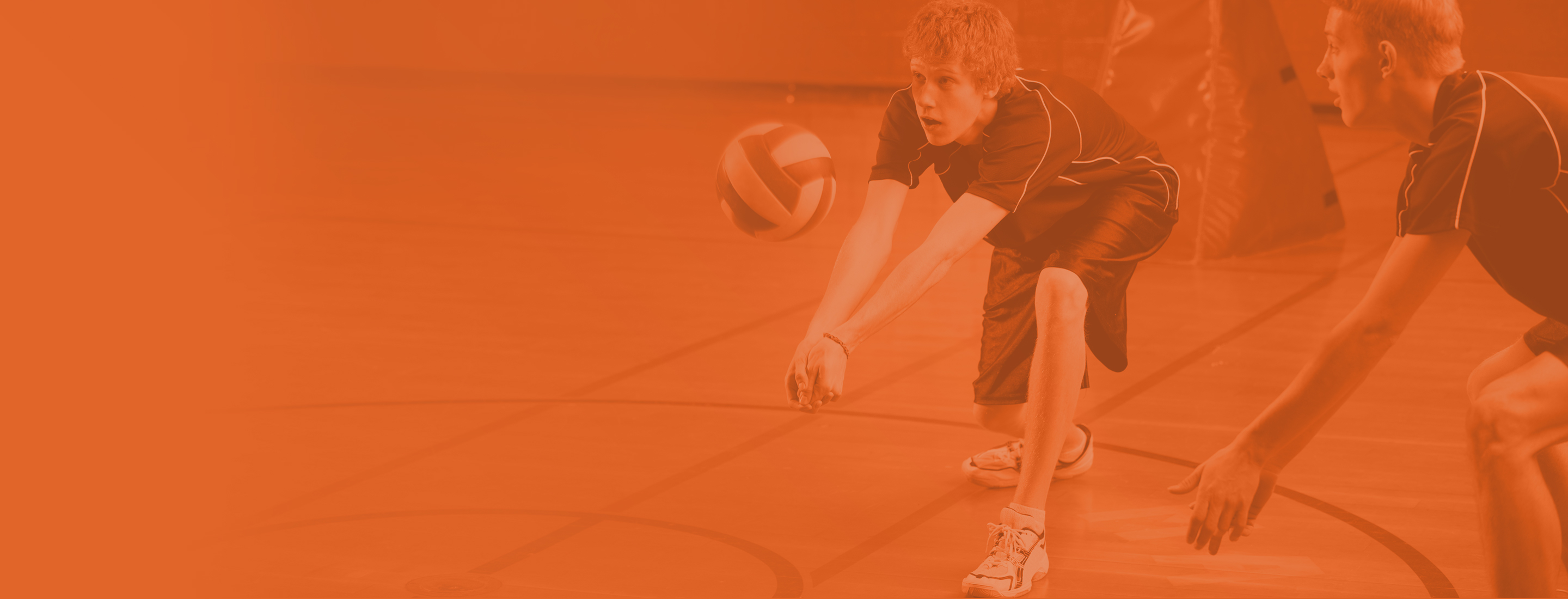 Volleyball Player bumping the ball