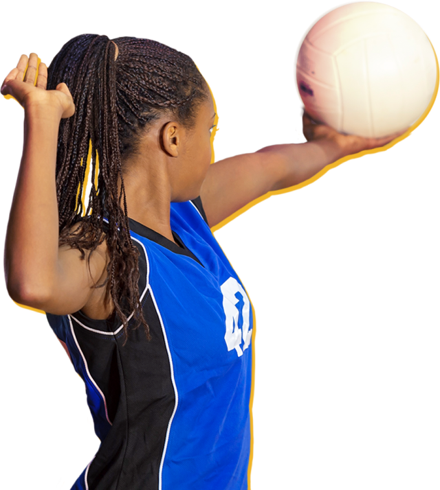 Volleyball Player Serving the ball