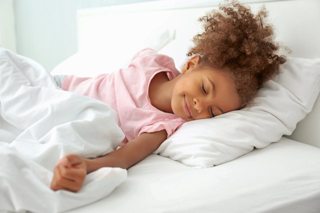 girl sleeping bed