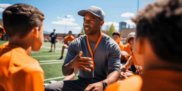 Coach and athletes