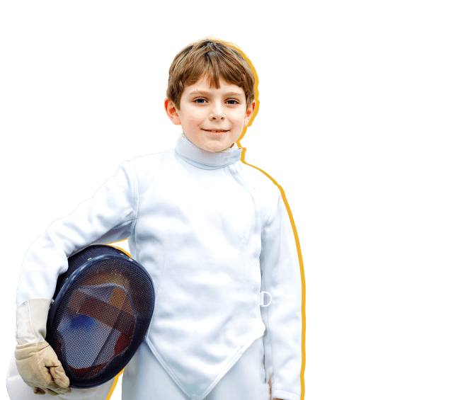 Young fencing boy