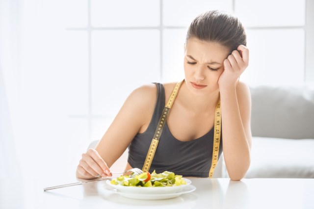 Young woman weight loss perfect body shape