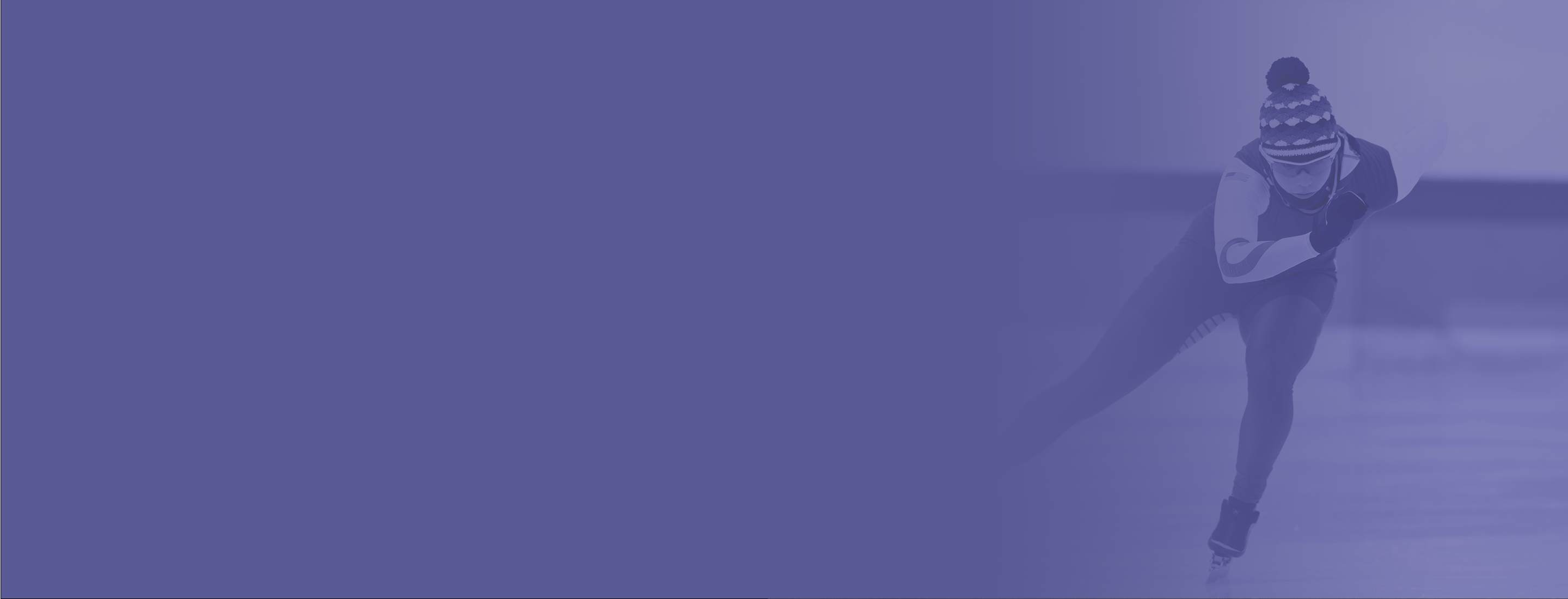 Purple background speed skating athlete