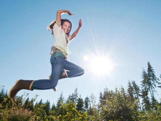 girl jumping