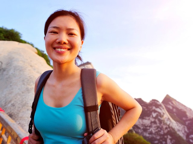 Girl hiking