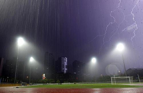 Baseball in the Rain