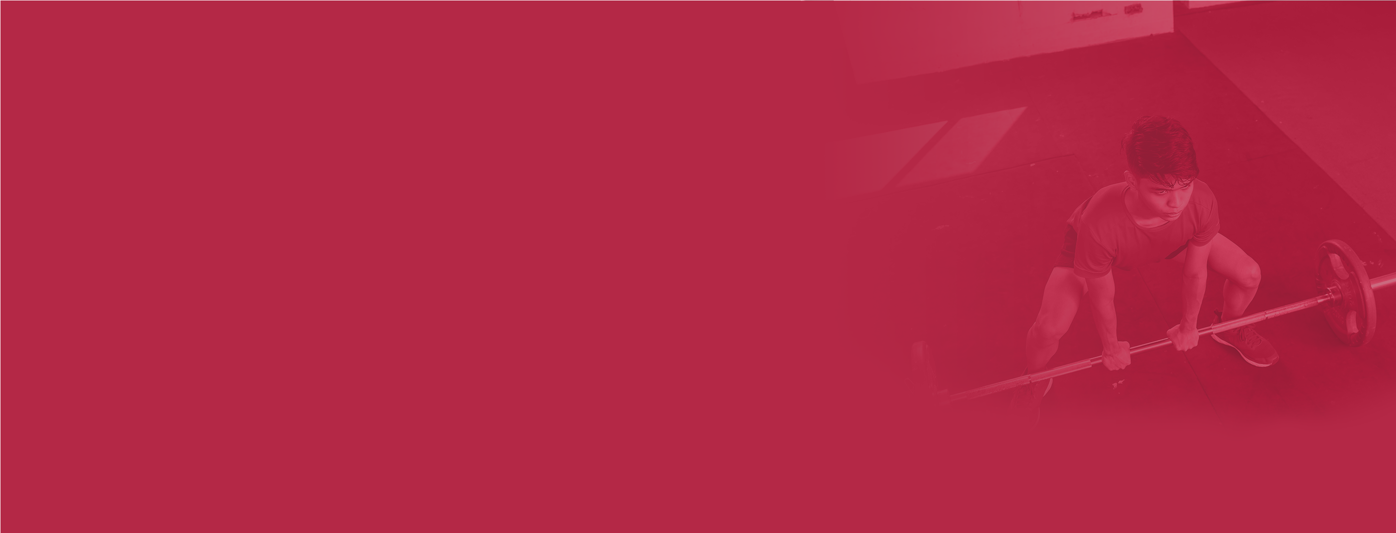 Red background weightlifter