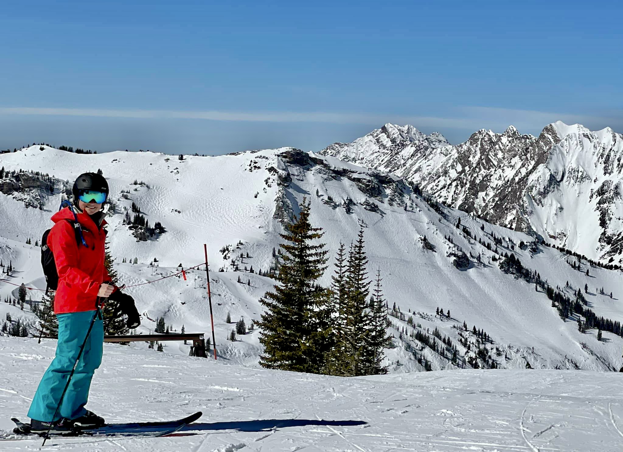 Molly Hynes skiing